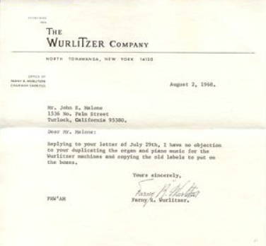 wurlitzer permits copying